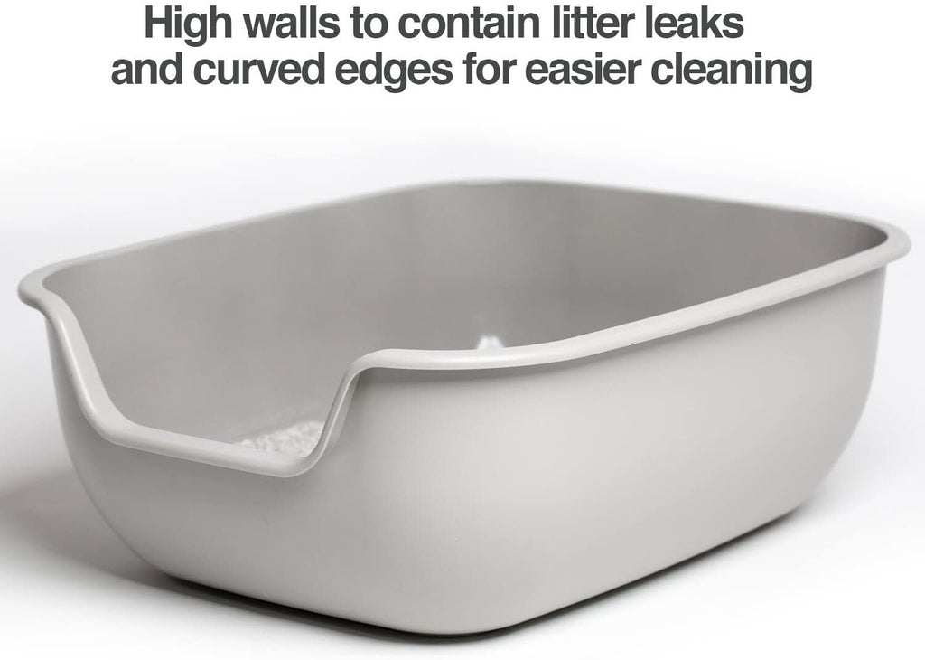 Betterbox Non-Stick Large Litter Box, Pet Safe Coating for Easier Cleaning, Open Top Promotes Healthy Usage, Made of Stronger ABS Plastic