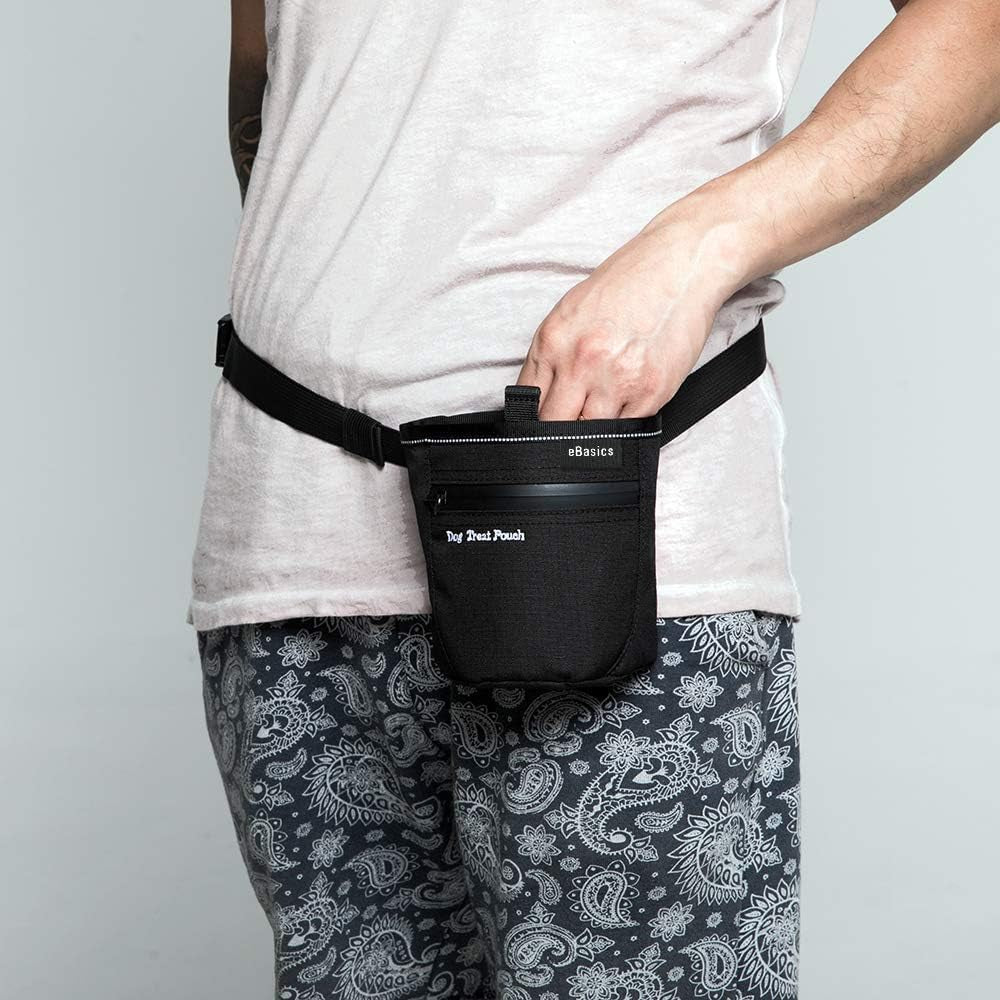 Dog Treat Pouch for Training, Magnetic Closure, Waist Clip Belt, Hands Free