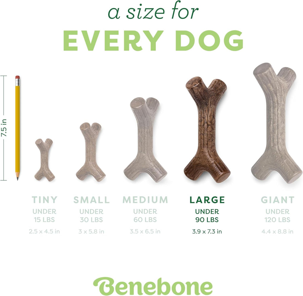 Maplestick Real Wood Durable Dog Chew Toy, Large