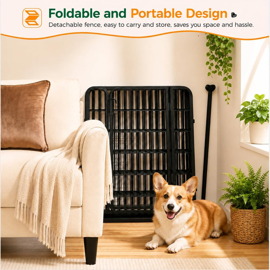 Dog Playpen 32In 16 Panels Pet Fence for Indoor Yard RV Camping